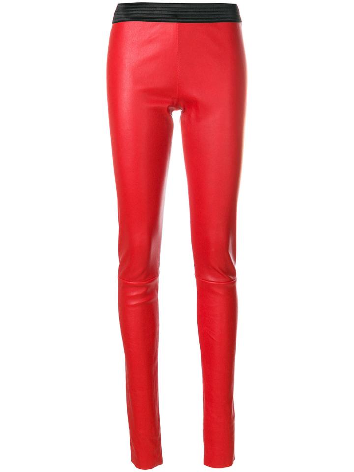 Drome Skinny High-waisted Trousers - Red