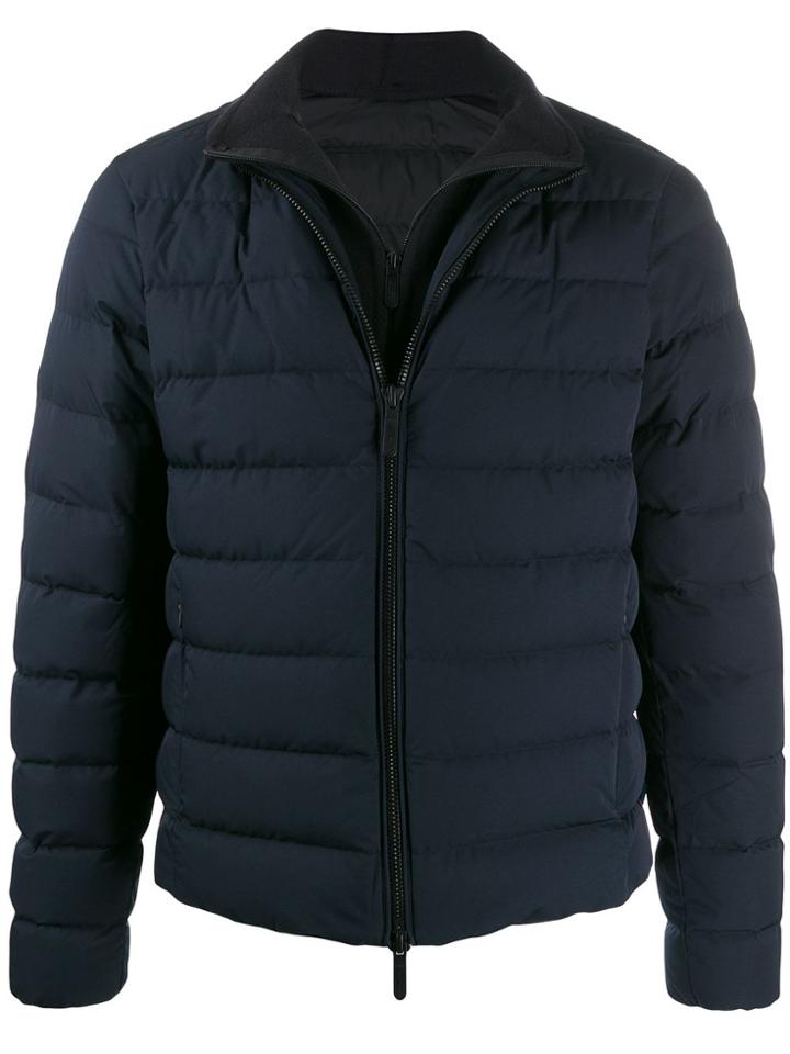 Emporio Armani Zipped Down Jacket - Blue