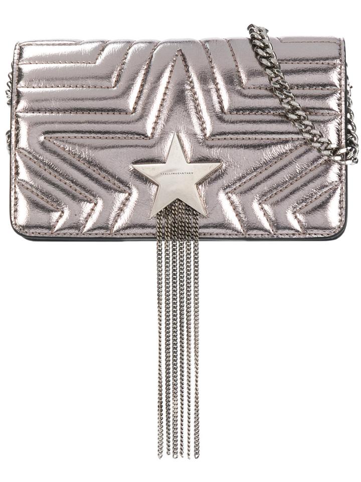 Stella Mccartney Stella Star Fringed Bag - Metallic