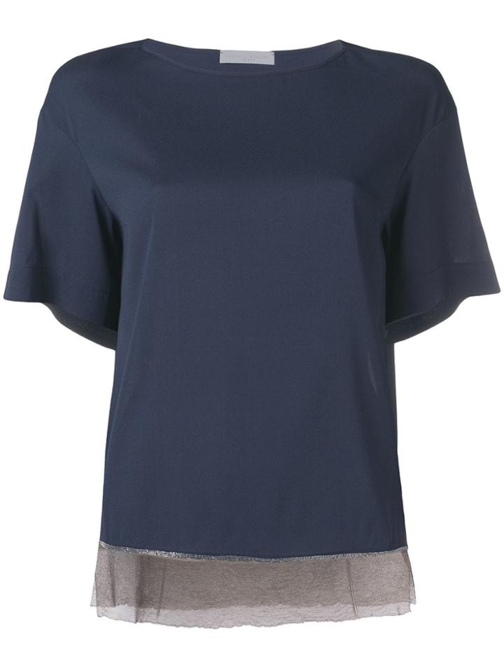Fabiana Filippi Contrast Hem Top - Blue