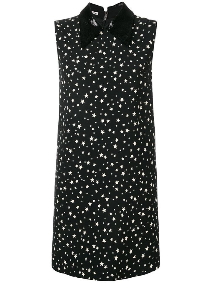 Miu Miu Stars Print Cady Minidress - Black