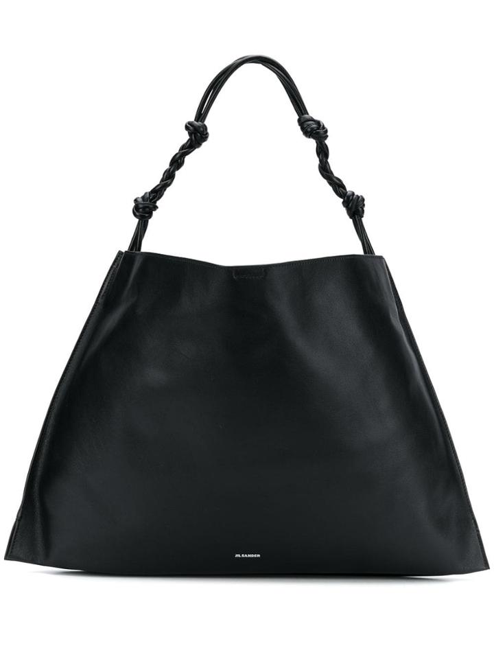 Jil Sander Braided Strap Tote - Black