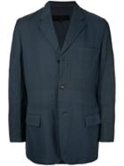 Comme Des Garçons Pre-owned Creased Notched Blazer - Blue