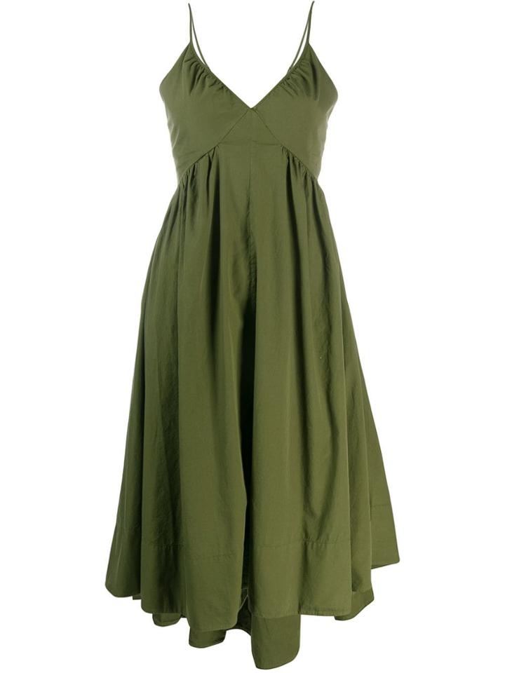 Closed Spaghetti Strap Dress - Green