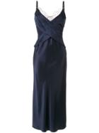 Dion Lee Lace Detail Slip Dress - Blue