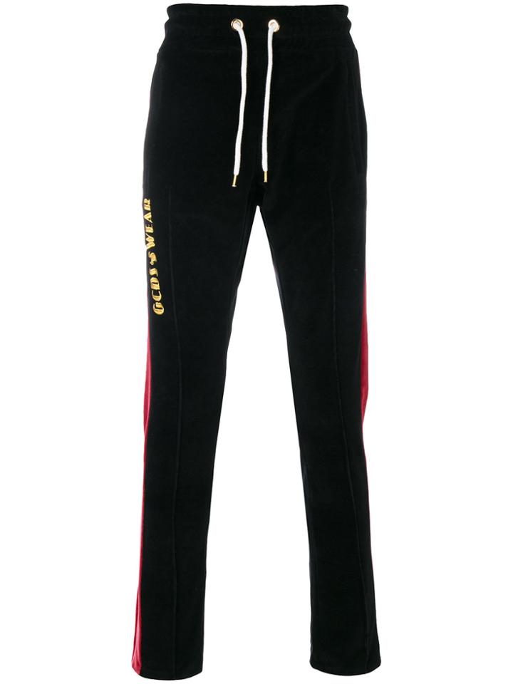 Gcds Logo Stripe Track Pants - Black