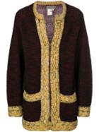 Yohji Yamamoto Pre-owned Braided Trimming Knitted Coat - Red