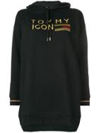 Tommy Hilfiger Icons Embroidered Hoodie Dress - Black
