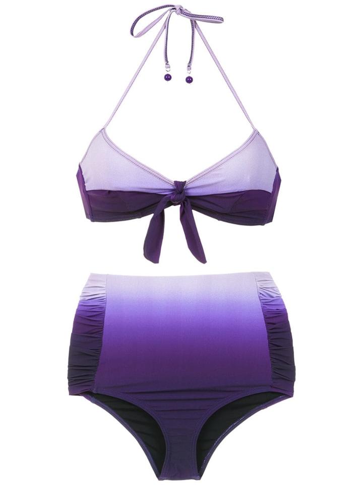 Amir Slama Bikini With Hot Pants - Pink & Purple