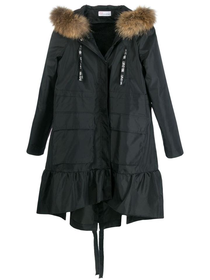 Red Valentino Love You Parka - Black