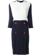 Gianfranco Ferre Vintage Contrasting Panel Midi Dress - Blue