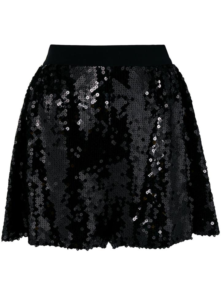 Paco Rabanne Sequin Shorts - Black