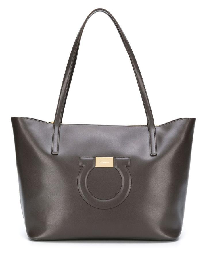 Salvatore Ferragamo Gancino Tote Bag - Brown