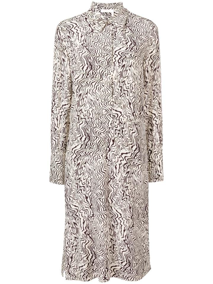 Chloé Abstract Print Silk Dress - Nude & Neutrals