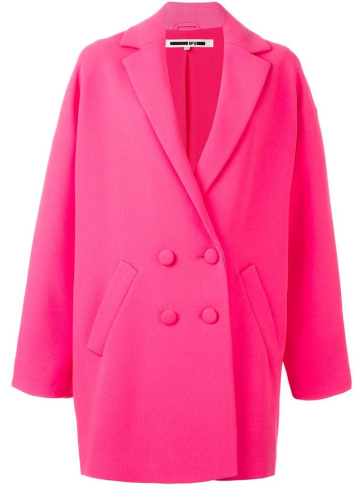 Mcq Alexander Mcqueen 'kimono' Coat, Women's, Size: 44, Pink/purple, Triacetate/polyester