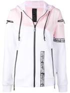 Philipp Plein Full Zip Striped Hoodie - Pink