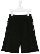 John Richmond Kids Zipped Pocket Shorts - Black