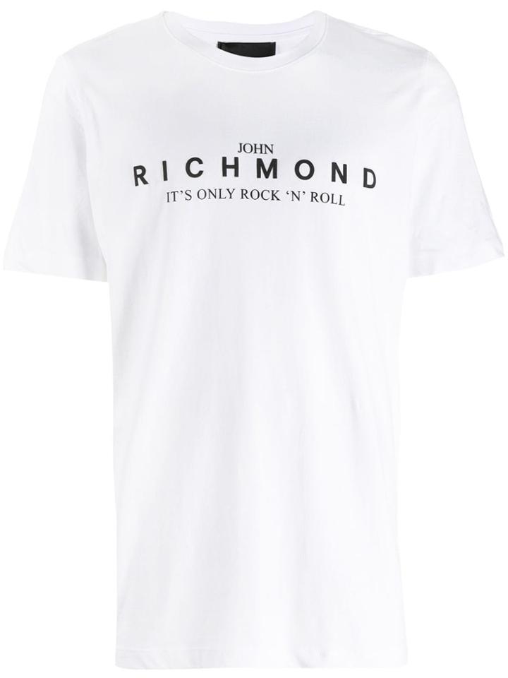 John Richmond Contrast Logo T-shirt - White