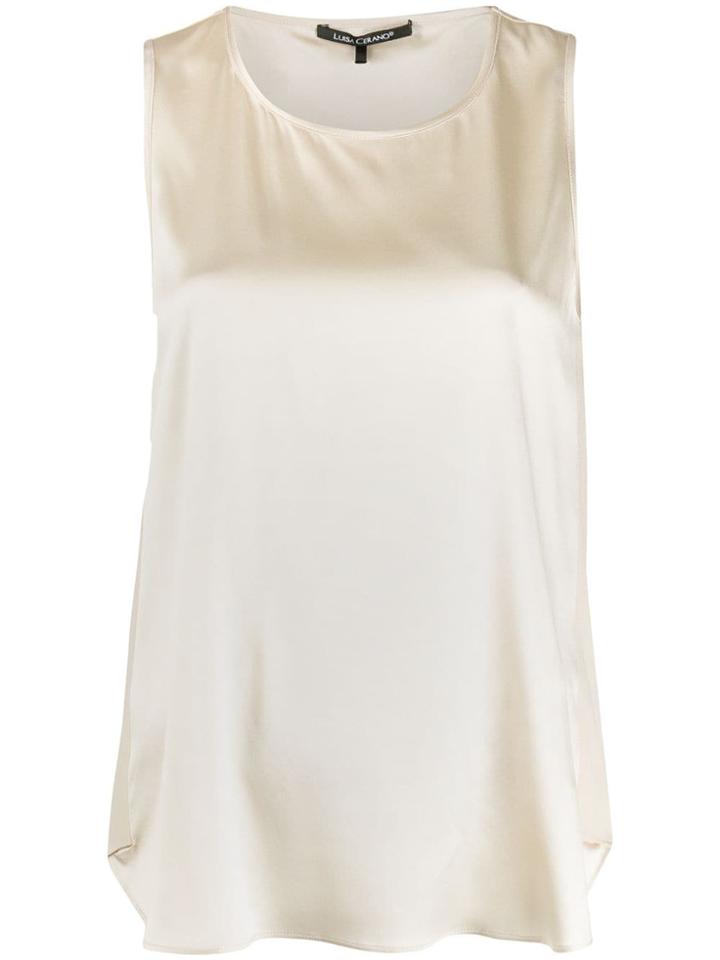 Luisa Cerano Sleeveless Blouse - Neutrals