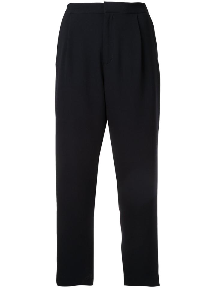Estnation - Cropped Trousers - Women - Triacetate - 38, Black, Triacetate