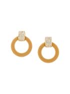 Givenchy Vintage 1980s Vintage Givenchy Mesh Hoop Earrings - Metallic