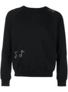 Saint Laurent Crystal Embellished Sweatshirt, Men's, Size: Xl, Black, Cotton/metal