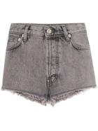 Heron Preston Bleached Denim Shorts - Blue