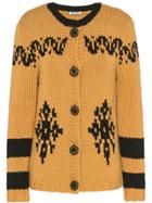 Miu Miu Hand-knit Camel Hair Cardigan - Yellow