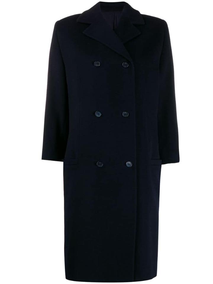 Versace Pre-owned '1990s Double-breasted Peacoat - Blue
