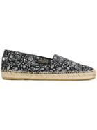 Saint Laurent Flat Printed Espadrilles - Black