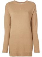 Max Mara Long Fine Knit Jumper - Brown