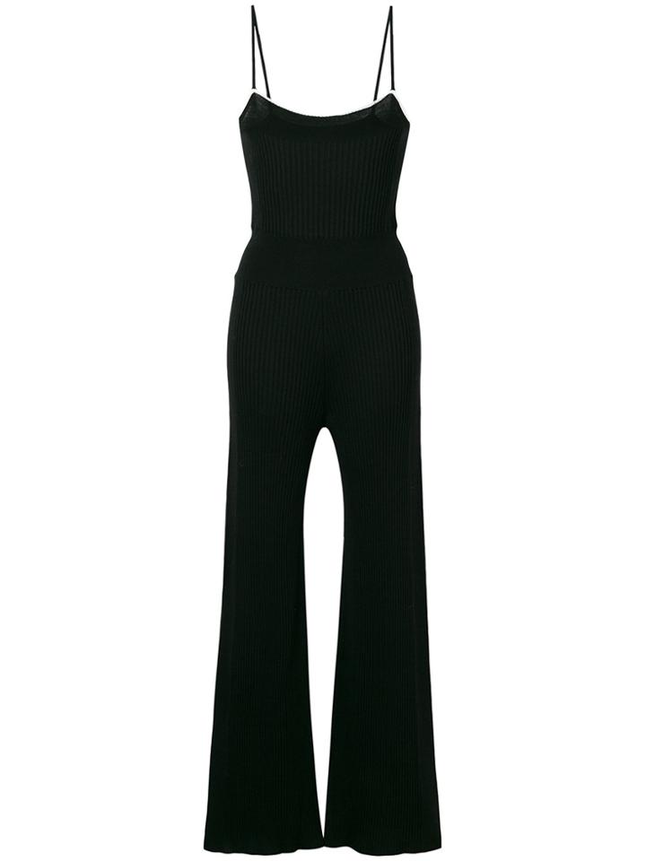 Sonia Rykiel Ribbed-knit Jumpsuit - Black