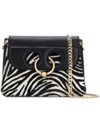 Jw Anderson Zebra Piercing Mini Bag - Black