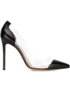 Gianvito Rossi Plexi Pumps, Women's, Size: 37, Black, Leather/plastic