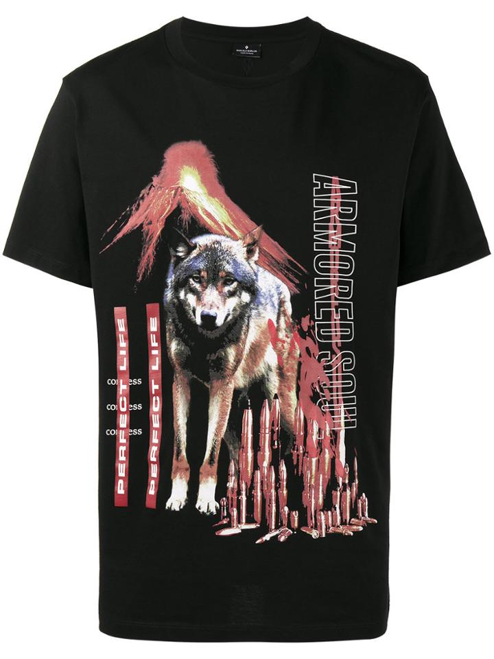 Marcelo Burlon County Of Milan Konken Printed T-shirt - Black
