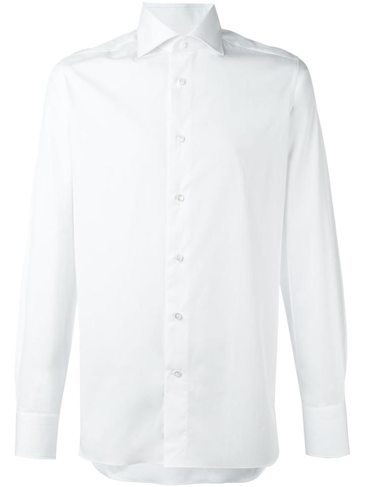 Ermenegildo Zegna Classic Shirt, Men's, Size: 40, White, Cotton