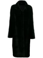 Liska Jablo Fur Trimmed Coat - Black
