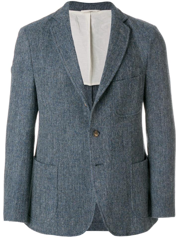 Jijibaba Single Breasted Blazer - Blue
