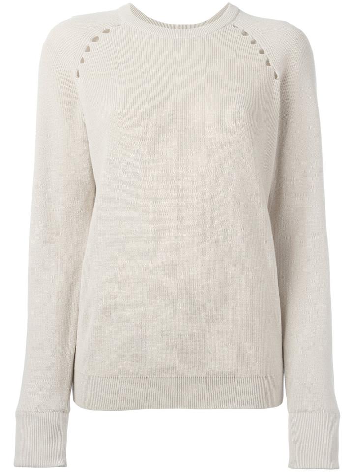 Kenzo Pointelle Jumper, Women's, Size: Medium, Nude/neutrals, Cotton