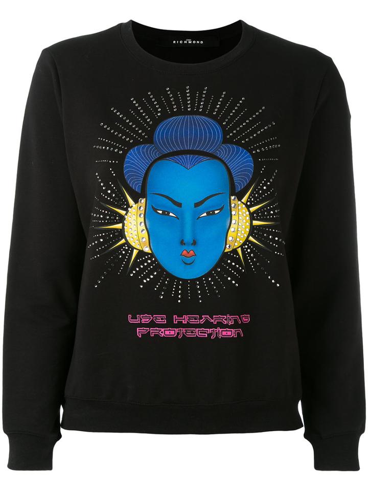 Mombaca Sweatshirt - Women - Cotton - Xs, Black, Cotton, John Richmond