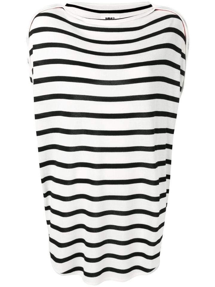 Mm6 Maison Margiela Striped Jumper - White