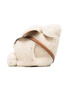Loewe White Bunny Mini Shearling Shoulder Bag