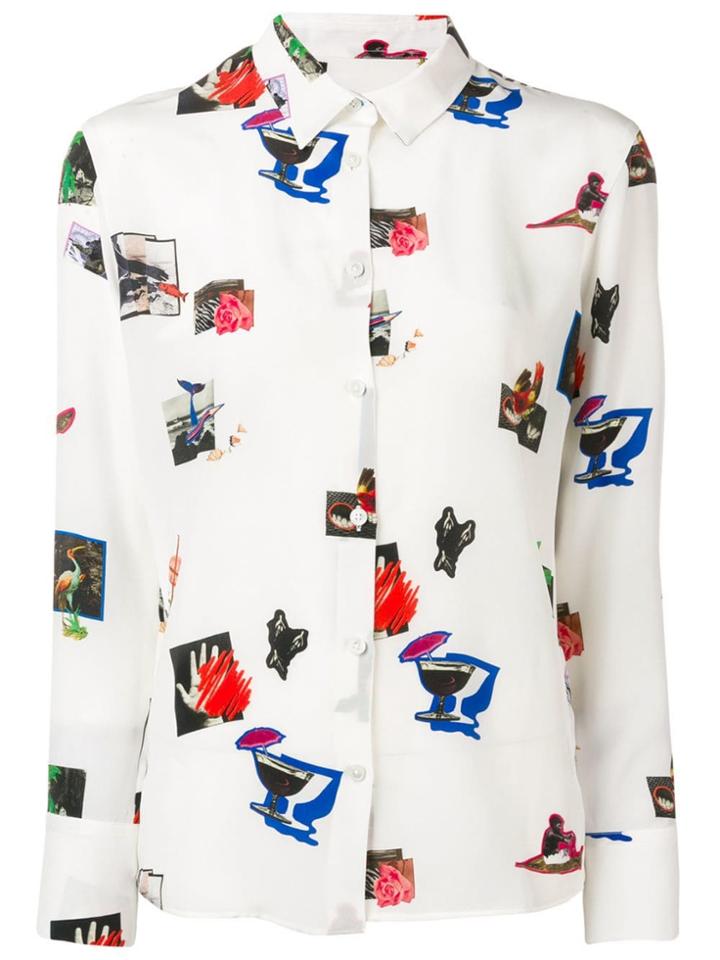 Ps Paul Smith Paul's Scrapbook Print Shirt - White