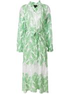 Saloni Fern Print Summer Dress - White
