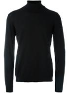 Roberto Collina Turtleneck Sweater, Men's, Size: 48, Black, Merino