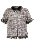 Andrea Bogosian Tweed Fringed Top - Multicolour
