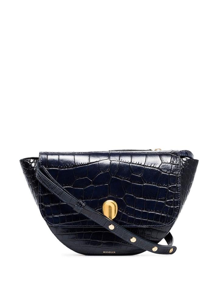 Wandler Billy Croc-embossed Cross-body - Blue