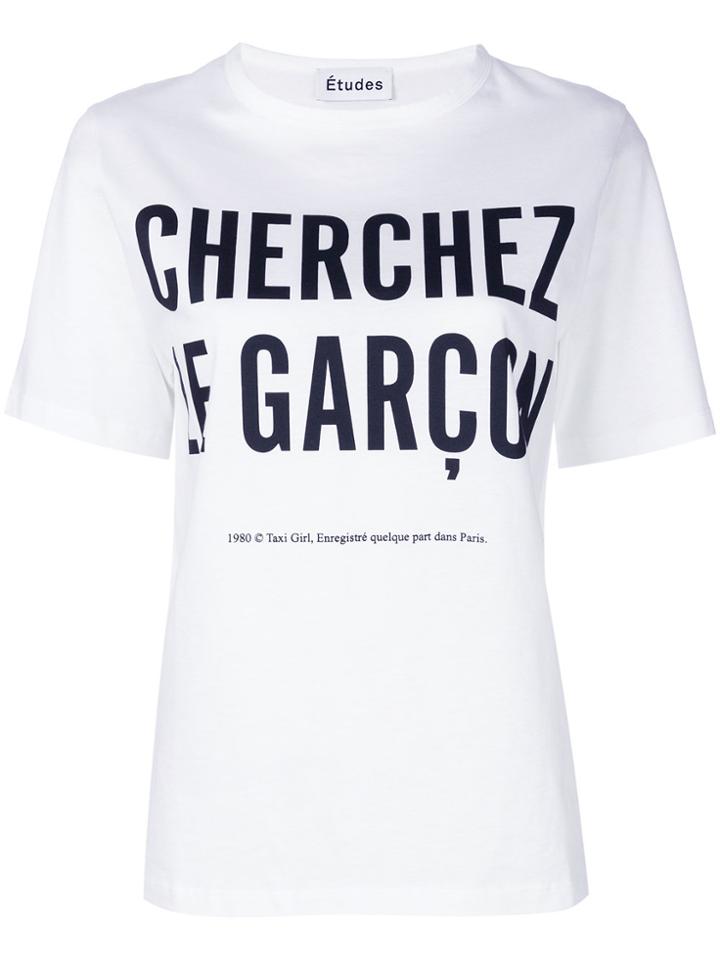 Études Union Garçon Print T-shirt - White