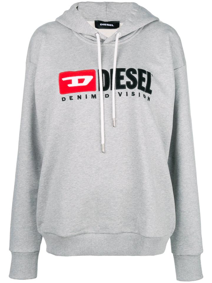 Diesel Denim Vision Logo Hoodie - Grey