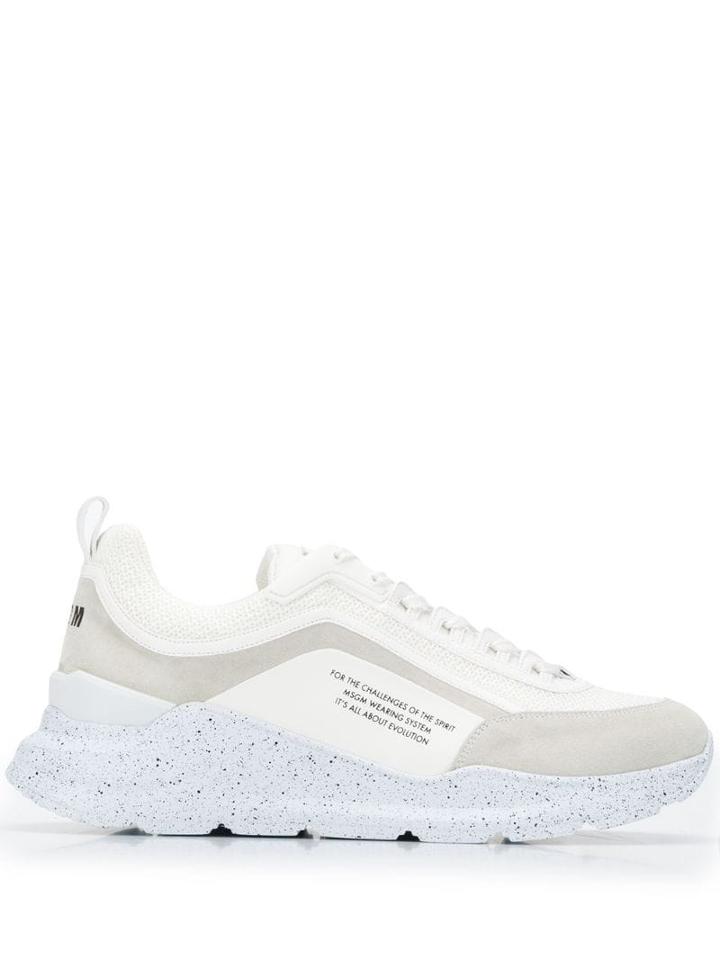 Msgm Hiking Lace-up Sneakers - White